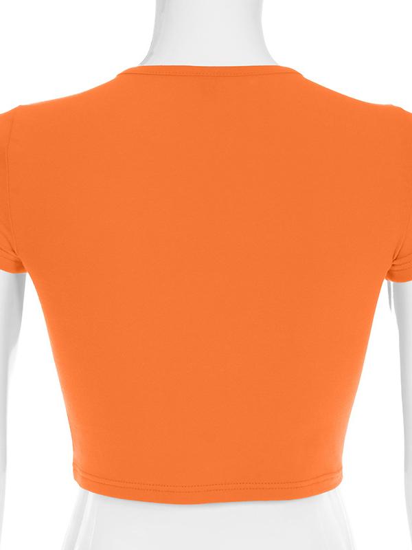 Buckle Wrap Crop Tees