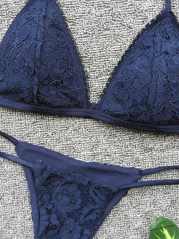 Sexy Lace Up Bikini Set