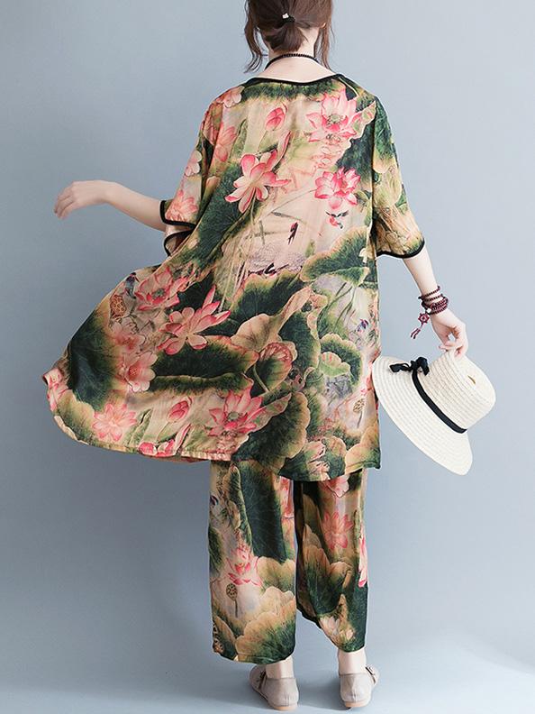 Loose Lotus Wide-leg Suits