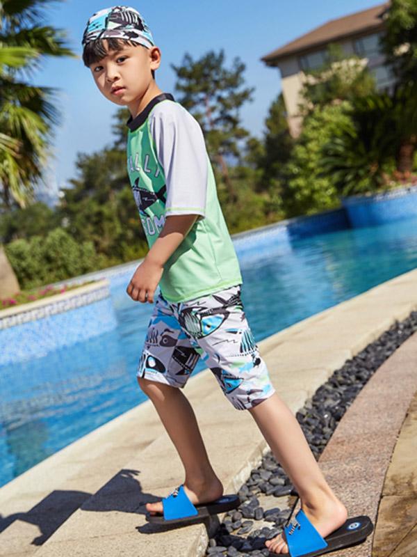 AONIHUA Green Little Boy Swimwear