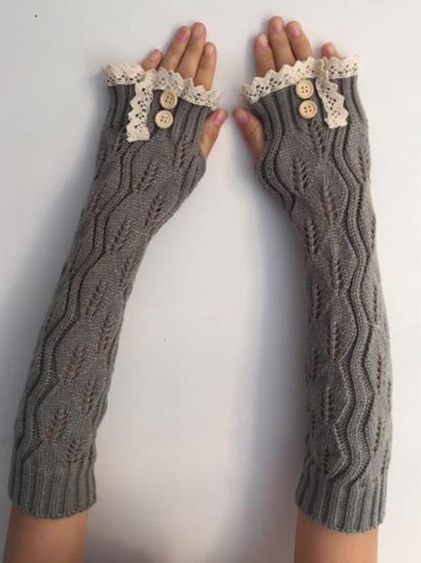 Knitted Half Finger Lace 7 Colors Sleevelet Accessories
