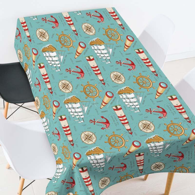 Pirate Style Casual Printed Waterproof Tablecloth
