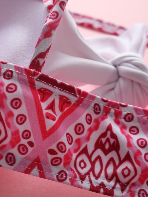 Knot Dull Bandeau Bikinis Swimwear