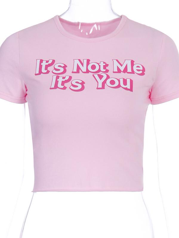 Pink Half Sleeve T-Shirts Tops