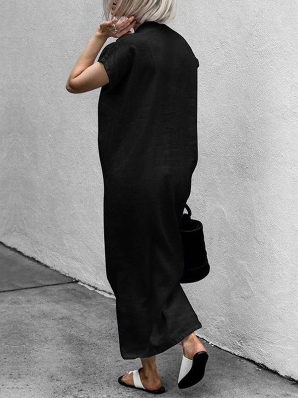 Simple 2 Colors Maxi Dress