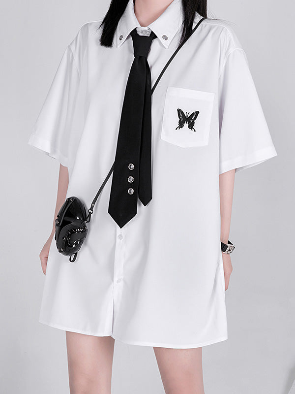 Casual Punk Black Tie Accessories