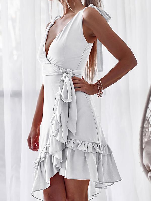 5 Colors Irregular Midi Dress