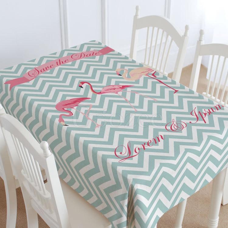 Wave & Red-crowned Crane Casual Printed Tablecloth