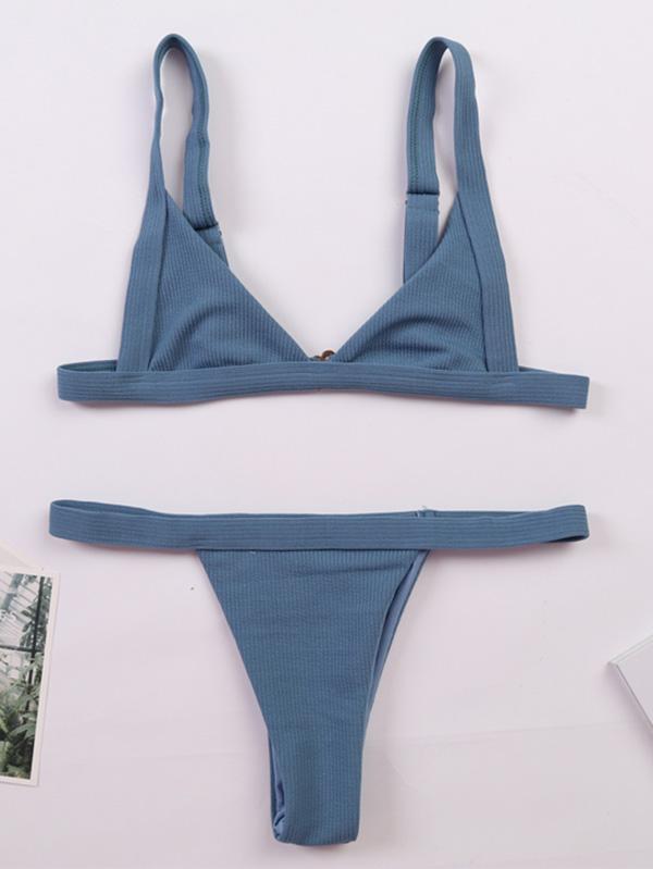 Strap Solid Fashion Bikinis Swimwear