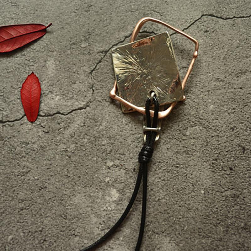 Buykud Simple Casual Geometric Pendant Long Necklace