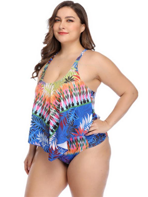 Printed Plus Size Tankinis Swimwear