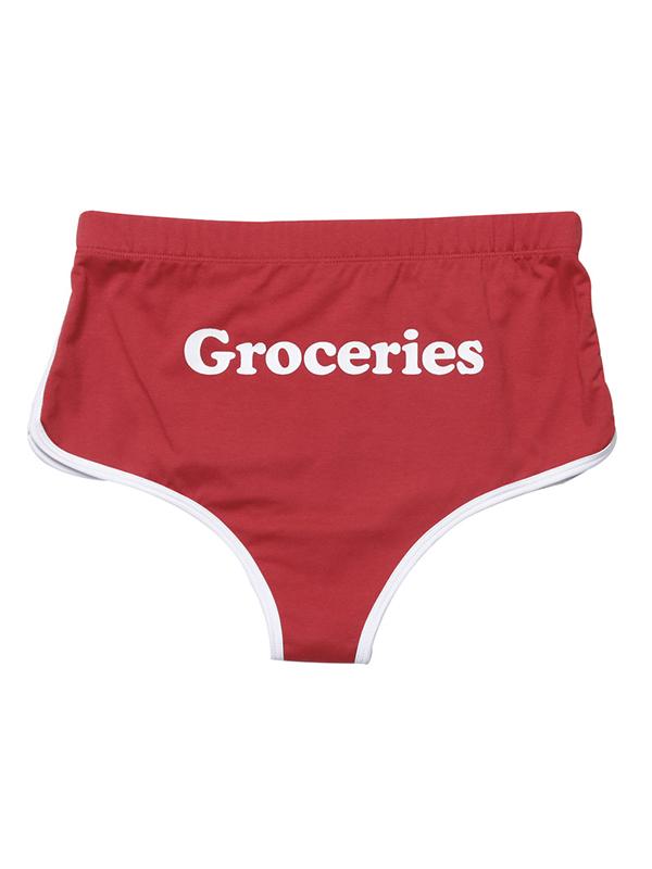 Letter Printed Pure Cotton Triangle Pants