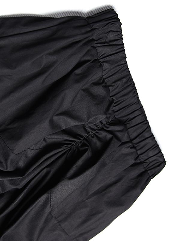 Loose Black Cropped Mermaid Tiered/Layeres Skirt