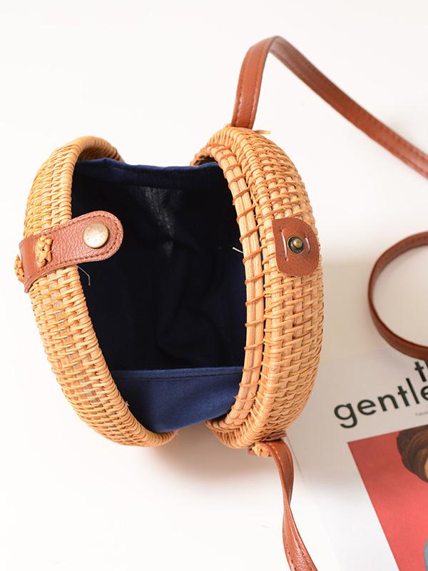 Fresh Forest Style Round Little Bag