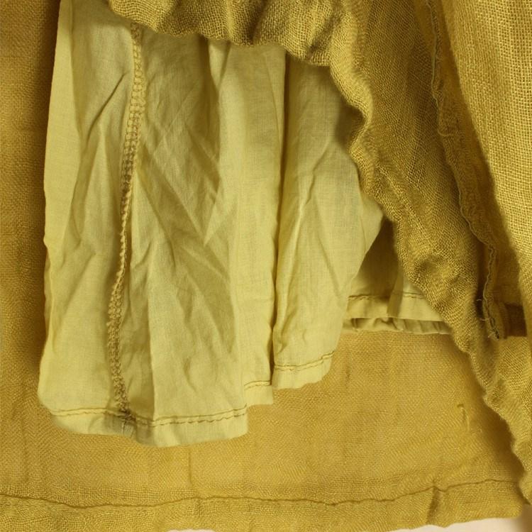 Women linen summer short sleeve gown