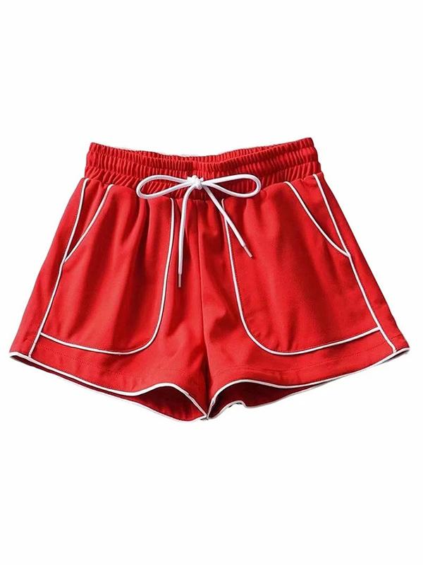 Drawstring Contrast Sport Shorts