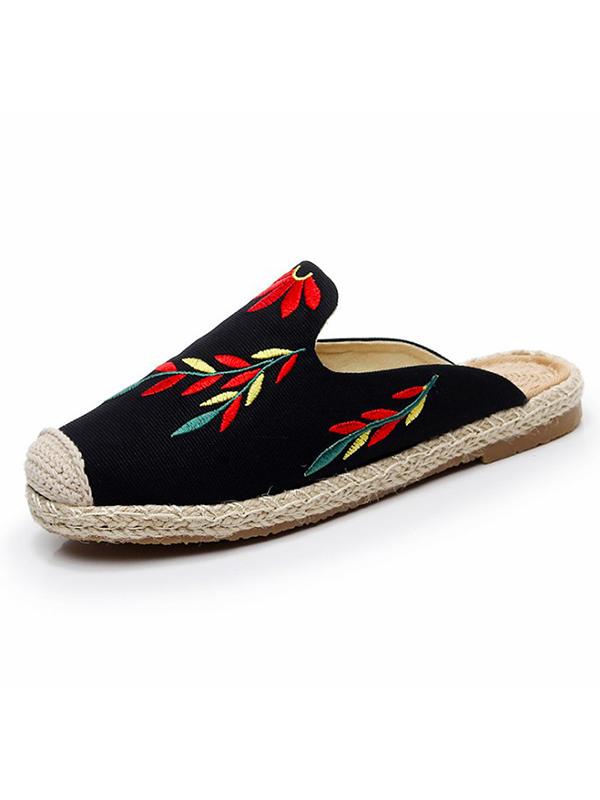 Embroidered Beach Fisherman Shoes
