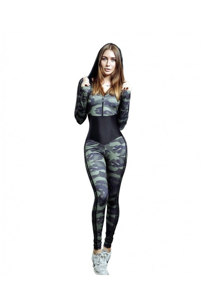 Wrap Camouflage Yoga Jumpsuits