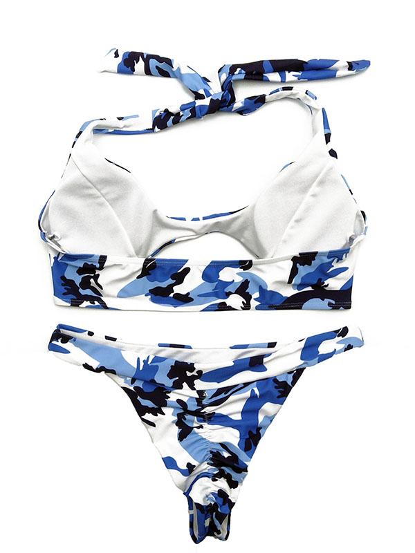 Camouflage Pattern Triangle Bikinis Swimwear