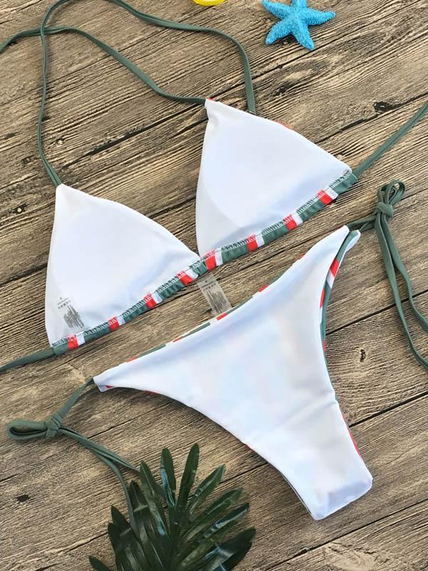 Halter Triangle Knot Side Bikinis Swimwear