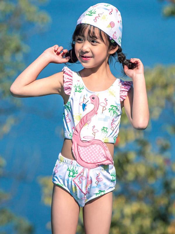 AONIHUA Flamingo Lovely Girl Swimwear