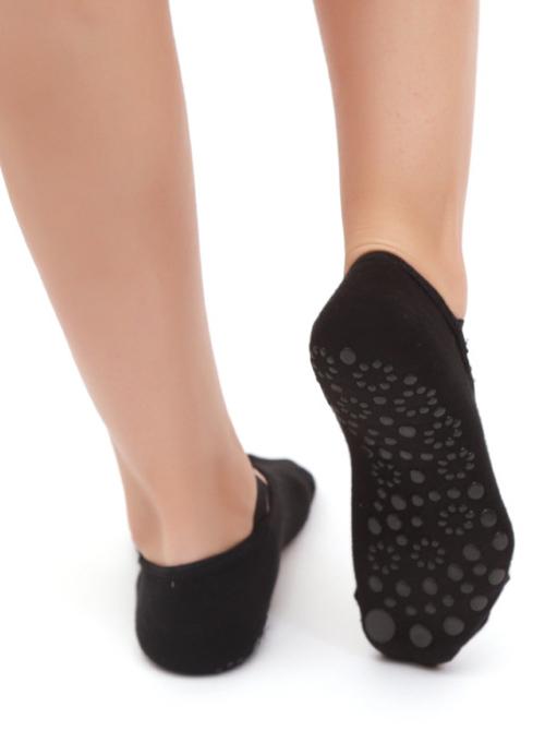 Solid Cross Backless Yoga Socks