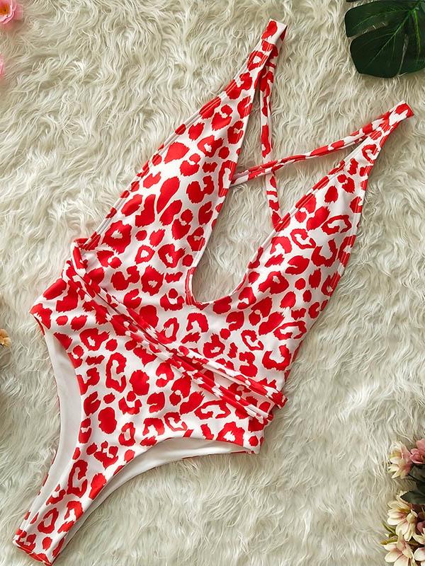 Sling Dull Bandage One Piece Swimwear