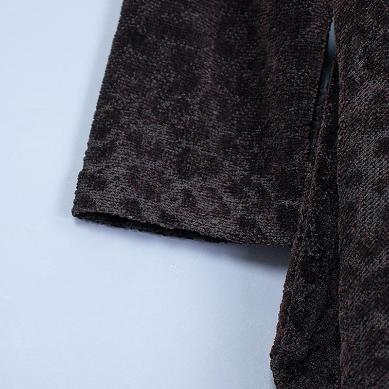 Buykud Retro Cocoon Shape Solid Color Loose Dress