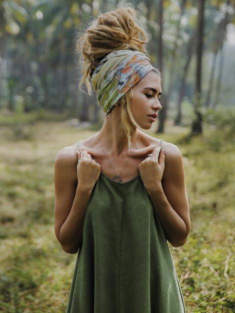 Asymmetric Spaghetti-neck Midi Dress