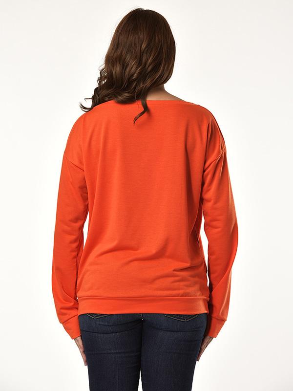 Plus Size Loose Printed Hoodies Top