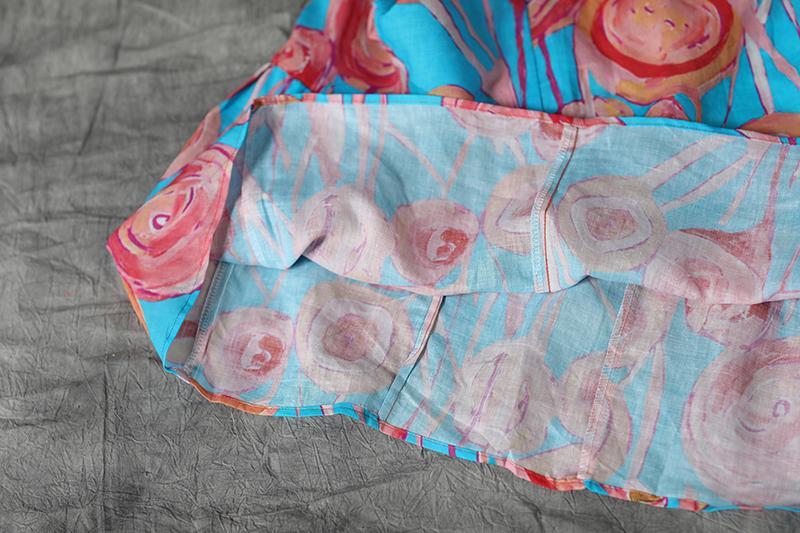 Blue Casual Short Sleeve Printing Summer Shirt