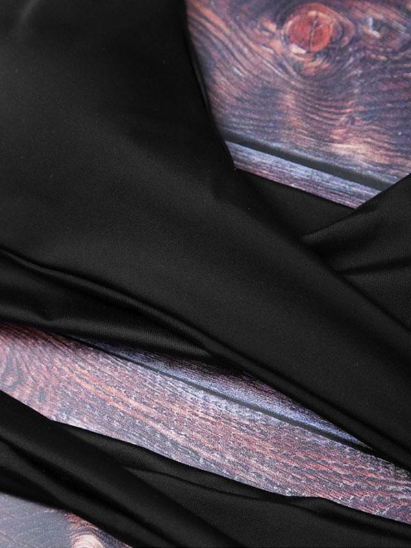 Halter-neck Solid Bikinis Swimwear