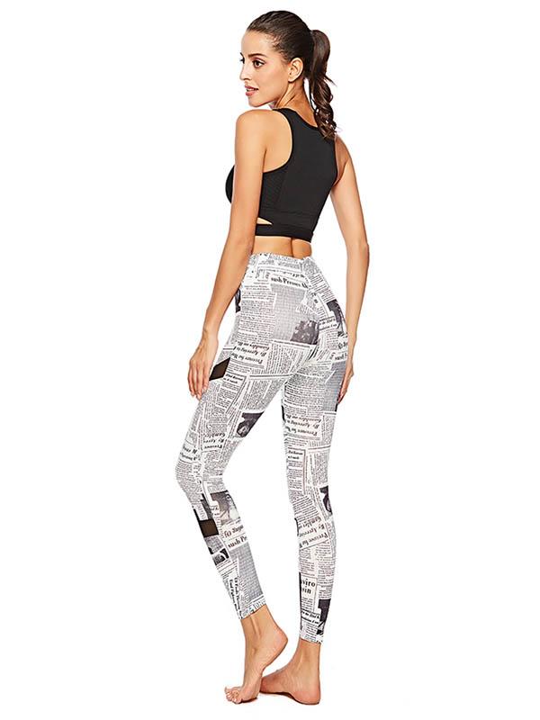 Newspaper Printed Leggings
