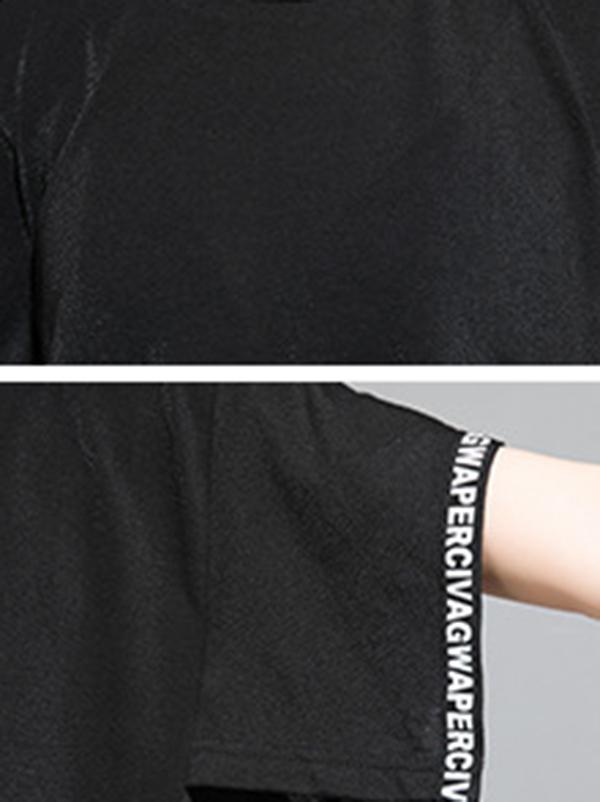 Loose Cropped Batwing Mini Dress