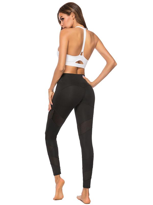 Hollow Mesh Yoga Leggings