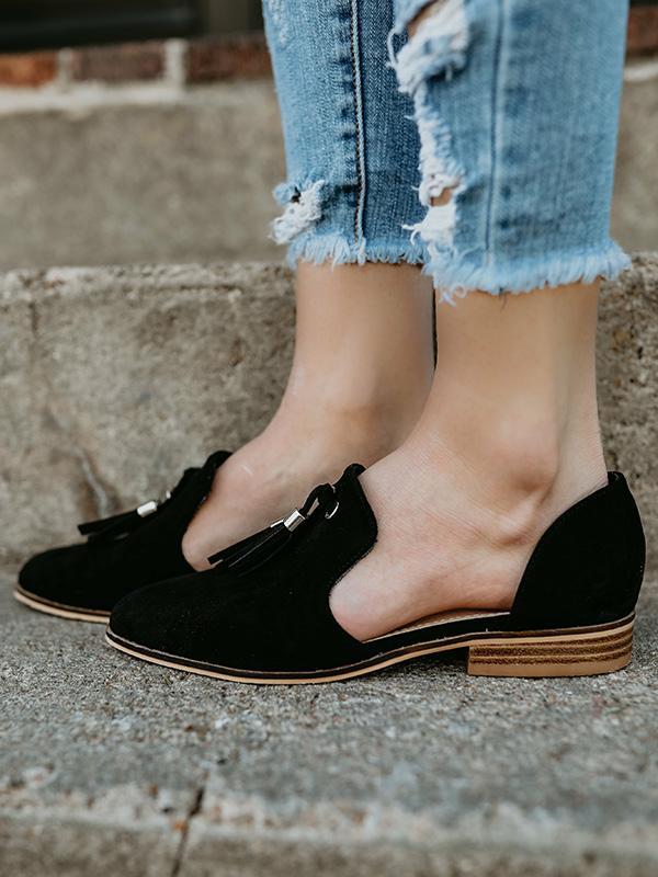 Simple Causal Low-heel Shoes