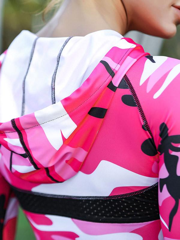 Printed Hooded Yoga Suits