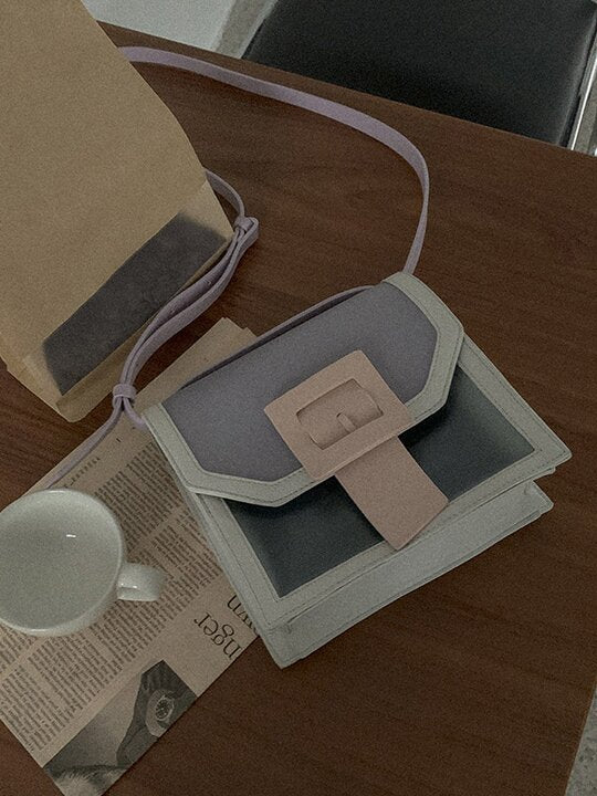 Fashion Single Shoulder Color-Block Bag