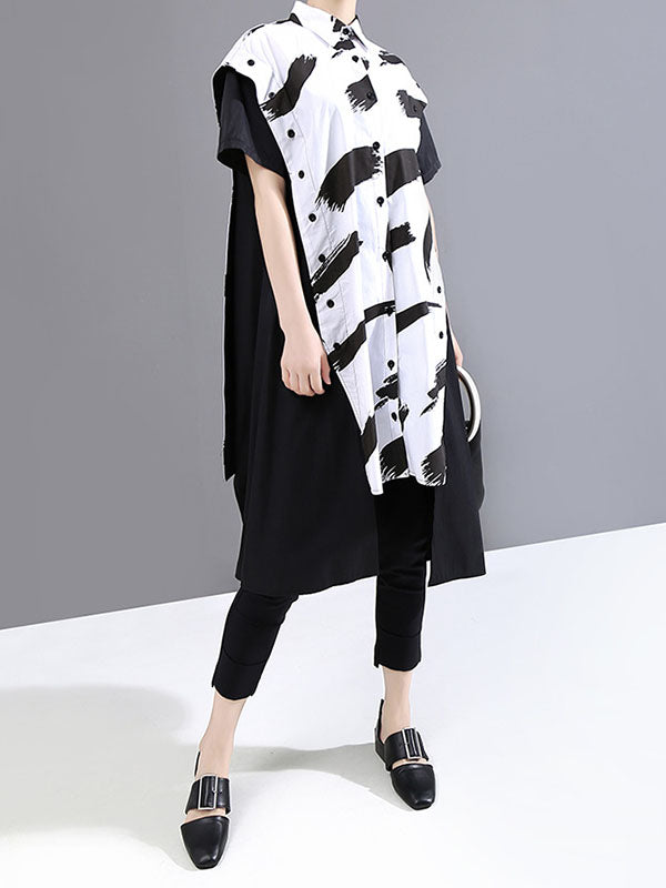 Original Split-Joint Lapel Shirt Dress
