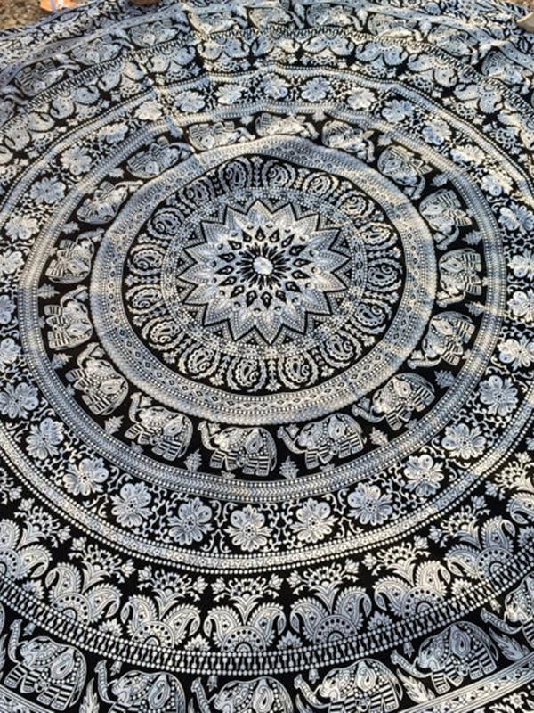 Pretty Summer Round Shawl Beach Mat Yoga Mat