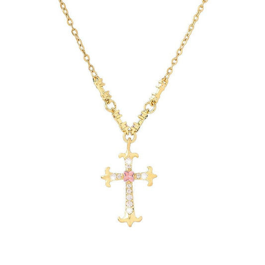 collar cruz retro cobre