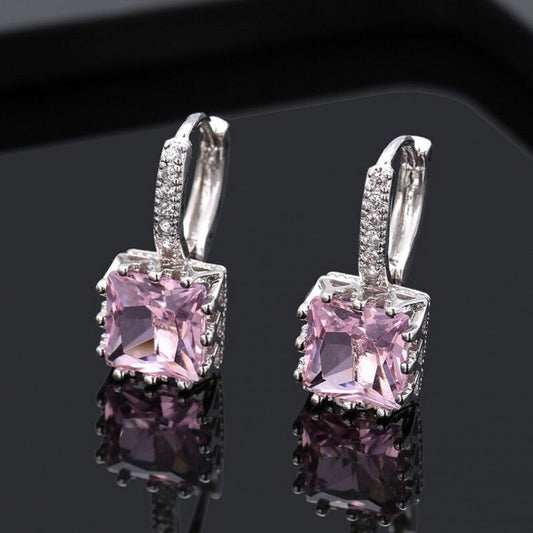 pendientes cuadrado dorado cobre