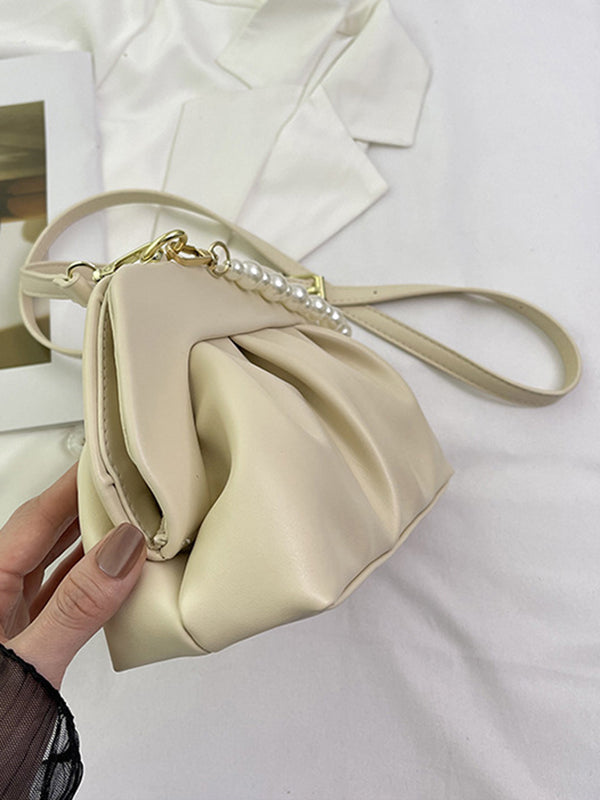 Geometric Pleated Split-Joint Crossbody Bags