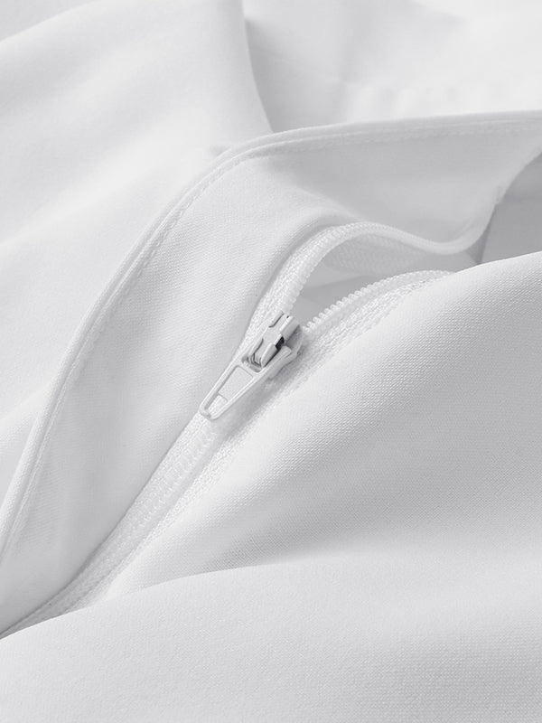 Simple Loose Wide Leg Solid Color Casual Pants Bottoms