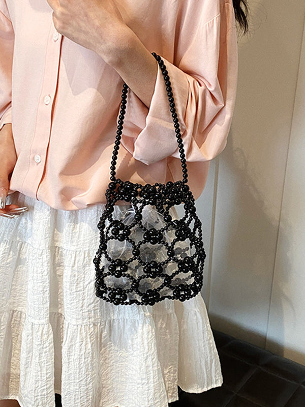 Geometric See-Through Zipper Handbags