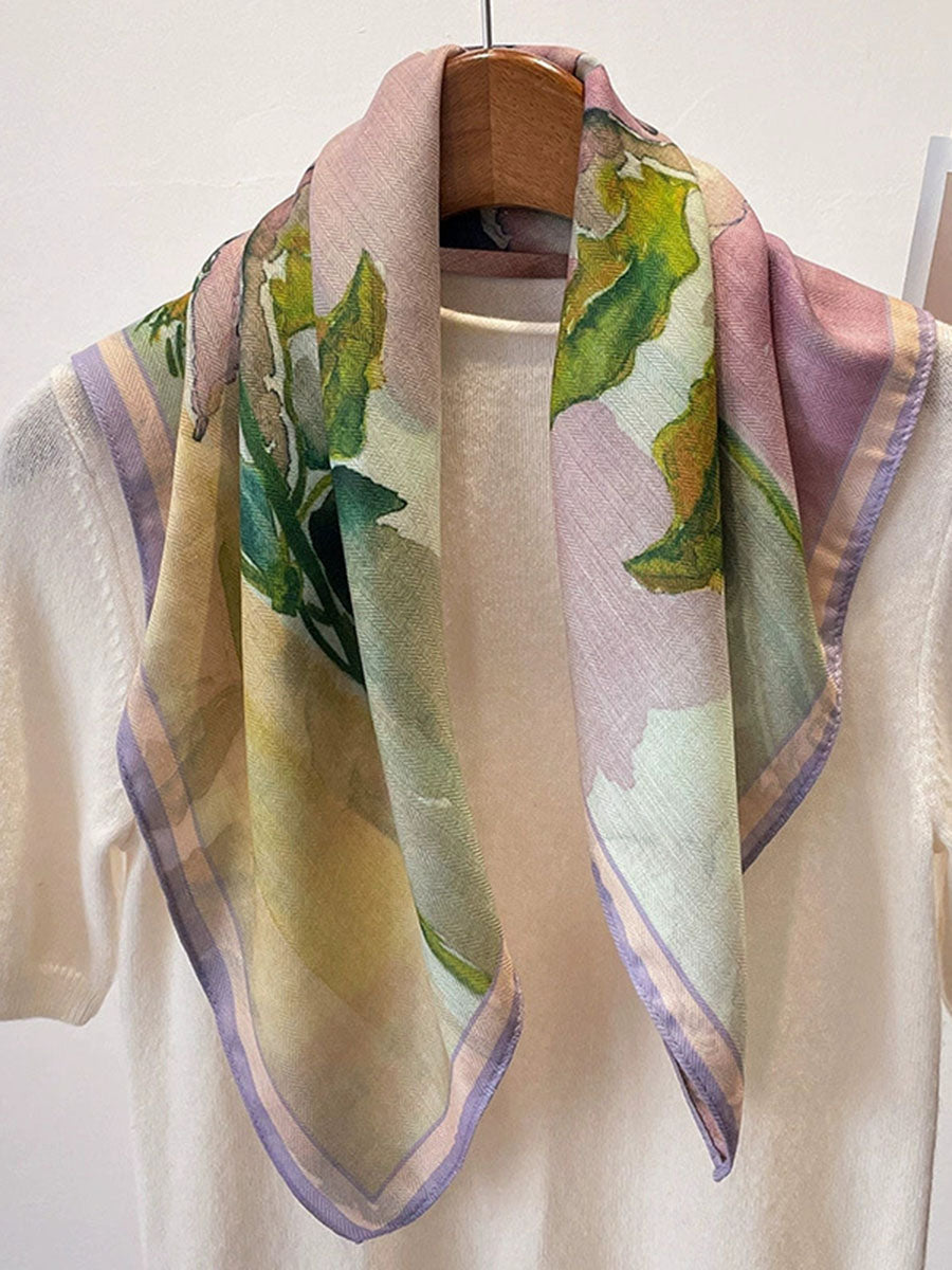 Flower Print Shawl&Scarf