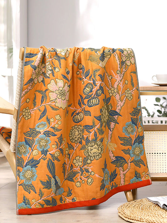 100%Cotton Flower Print Adult Bath Towel