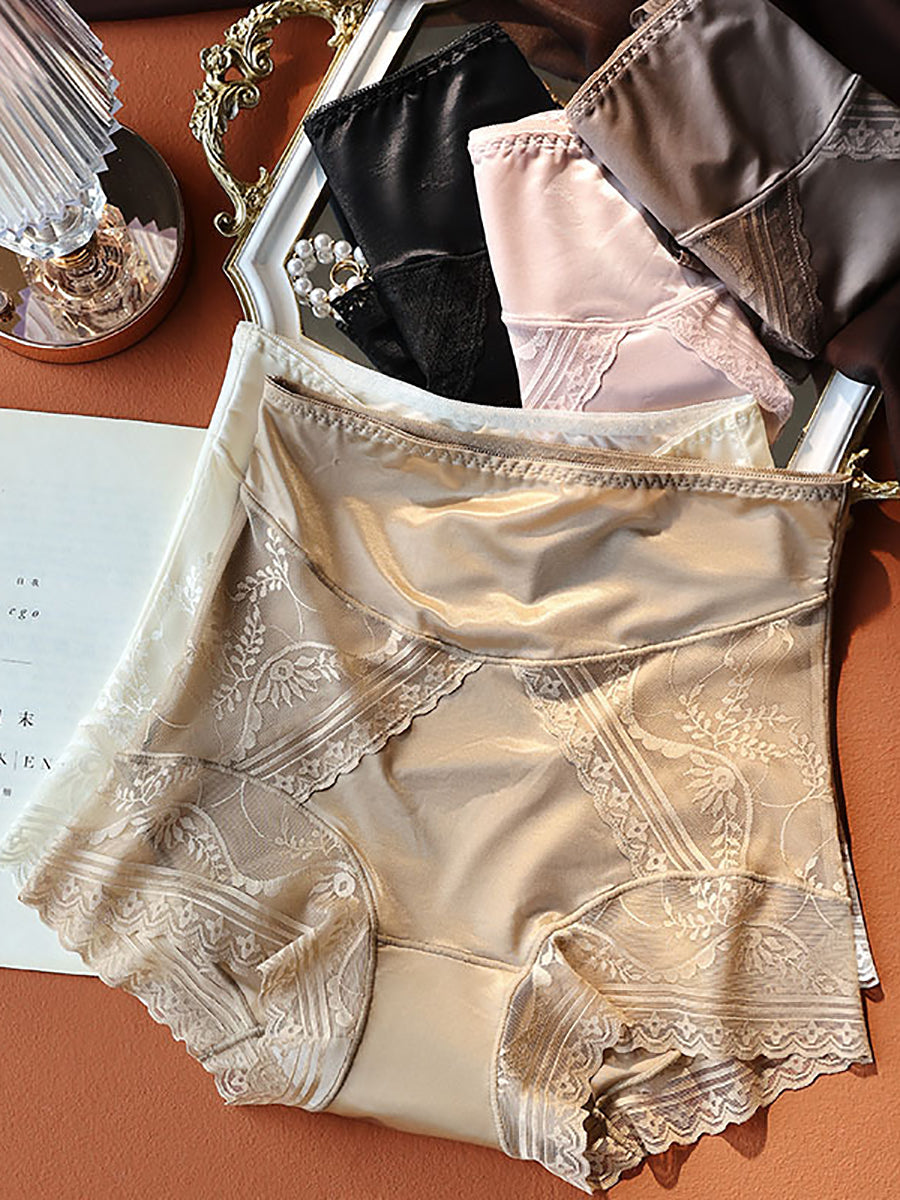 3 Pieces Women Summer Lace High Waist Underwear