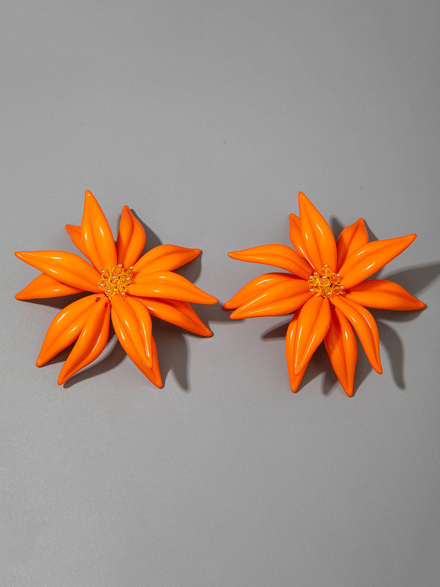 Flower Shape Drop Earrings