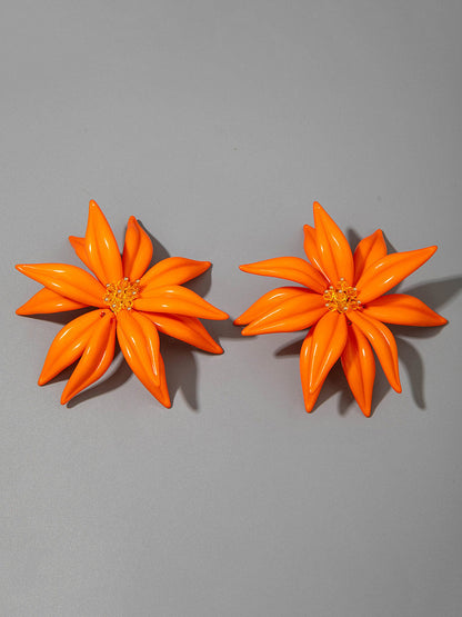 Flower Shape Drop Earrings
